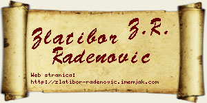 Zlatibor Radenović vizit kartica